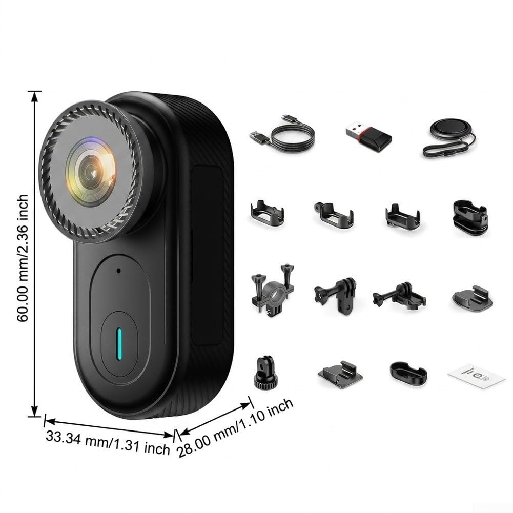 per fotocamera Azione 4K Magnetica Pendente Compatta per fotocamera