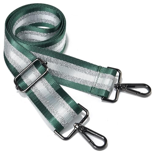 Image of LVYOUME Purse Strap Silver Hardware Wide Bag Straps Replacement Crossbody Adjustable Shoulder Strap for Purses