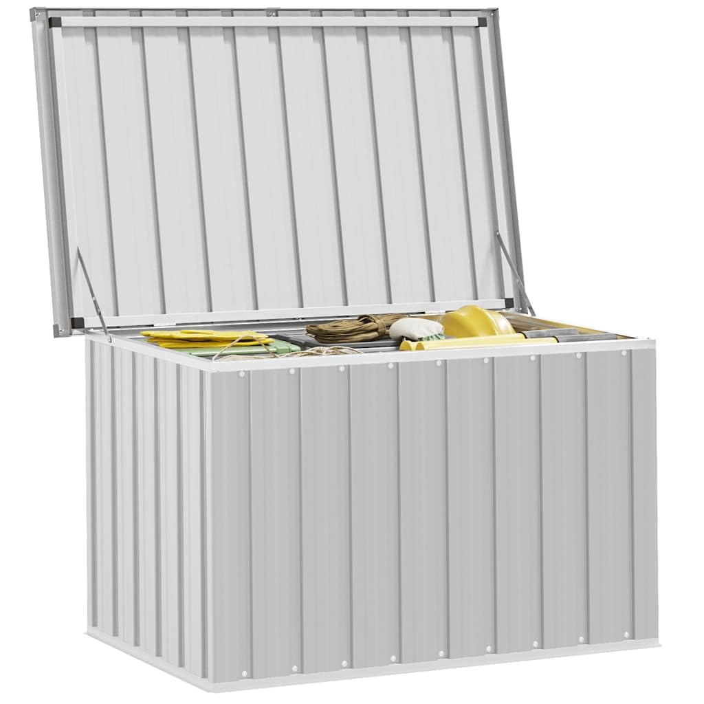 Box da giardino grigio, 109 x 67 x 65 cm, resistente alle intemperie, con grande spazio per cuscini, coperte, attrezzi da giardino, impermeabile e chiudibile, per terrazze, balconi, esterni