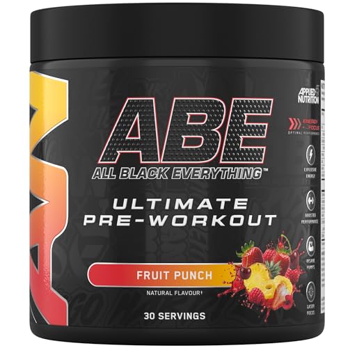 Applied Nutrition ABE Pre Workout Pulver - Pre Booster für Energie & Leistung mit Citrullin, Kreatin Monohydrat, Beta Alanin (375 g – 30 Portionen)(Fruit Punch) Applied Nutrition ABE Pre Workout Pulver - Pre Booster für Energie & Leistung mit Citrullin, Kreatin Monohydrat, Beta Alanin (375 g – 30 Portionen)(Fruit Punch)