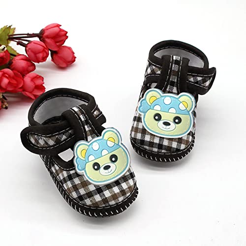 Baby First Walking Shoes Newborn Baby Girls Lattice Prewalker Soft Sole Sandals Single Shoes for 0-18 Months (Navy, 12)4