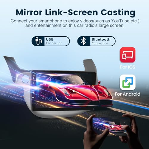 Image of [2G+64G]for Honda Fit 2008-2013 Android 15 Car Stereo Support Wireless Carplay /Android Auto Car Radio with 10.1 inch Touchscreen 5Ghz-WiFi GPS Navigation Bluetooth USB FM /RDS Radio with Backup Camera