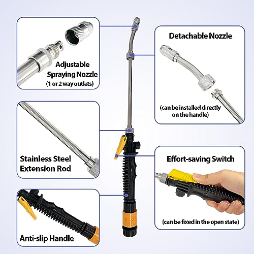 Image of Sutekus RV Water Heater Anode Rod and Flush Wand Set Remove Sediment and Scale RV Water Heater Tank Rinser Flusher with 3 /4 inch NPT Magnesium Rod & Seal Tape
