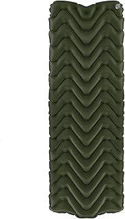 GGZONE Tapete de ar de acampamento colchão inflável ultraleve na barraca portátil Trekking cama dobrável caminhada almofada de dormir de viagem, tapete de dormir de acampamento (cor: laranja) (verde exército) belo cenário