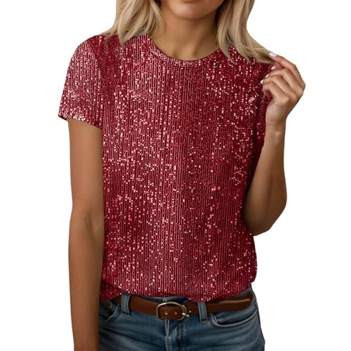 Top sequins femme fluide coupe flatteuse qui ne gratte pas pour morphologie ronde