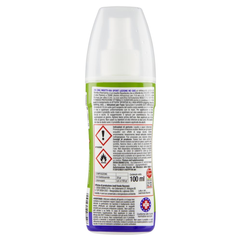 ZIG ZAG - LOZIONE INSETTI VIA SPORT 100ML - 100 ML
