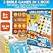 QUOKKA Noah's Ark and Bible Bingo for Kids - 2 Bible Games Set in 1 Box – Kids Bingo & Noah’s Ark Memory Board Game – Faith-Based Christian Toys for Sunday School, Homeschool, Family Game Night