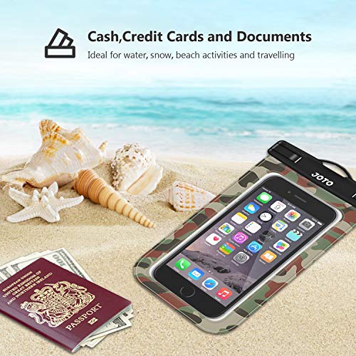 Joto Universal Waterproof Phone Pouch Cellphone Dry Bag Case For Iphone 14 13 12 11 Pro Max Mini Xs Xr X 8 7 6S Plus Se, Galaxy S21 S20 S10 Plus Note 10+ 9, Pixel 4 Xl Up To 7"-Camo #TOP4