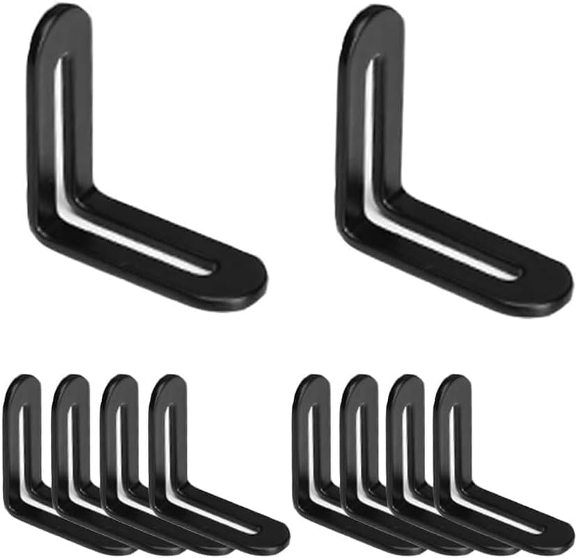 10 Pcs 1 9/10" Adjustable L-Shape Corner BrMLK with Slot, Metal Connector Slidab