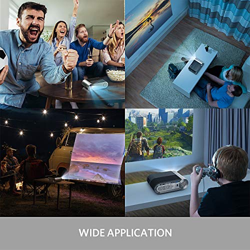 Mini Projector, Vamvo L4200 Portable Video Projector, Full HD 1080P 200” Display Supported; Outdoor Movie Projector 3800 Lux with 50,000 Hrs, Compatible with Fire TV Stick, PS4, HDMI, VGA, AV and USB - Thumbnail 6