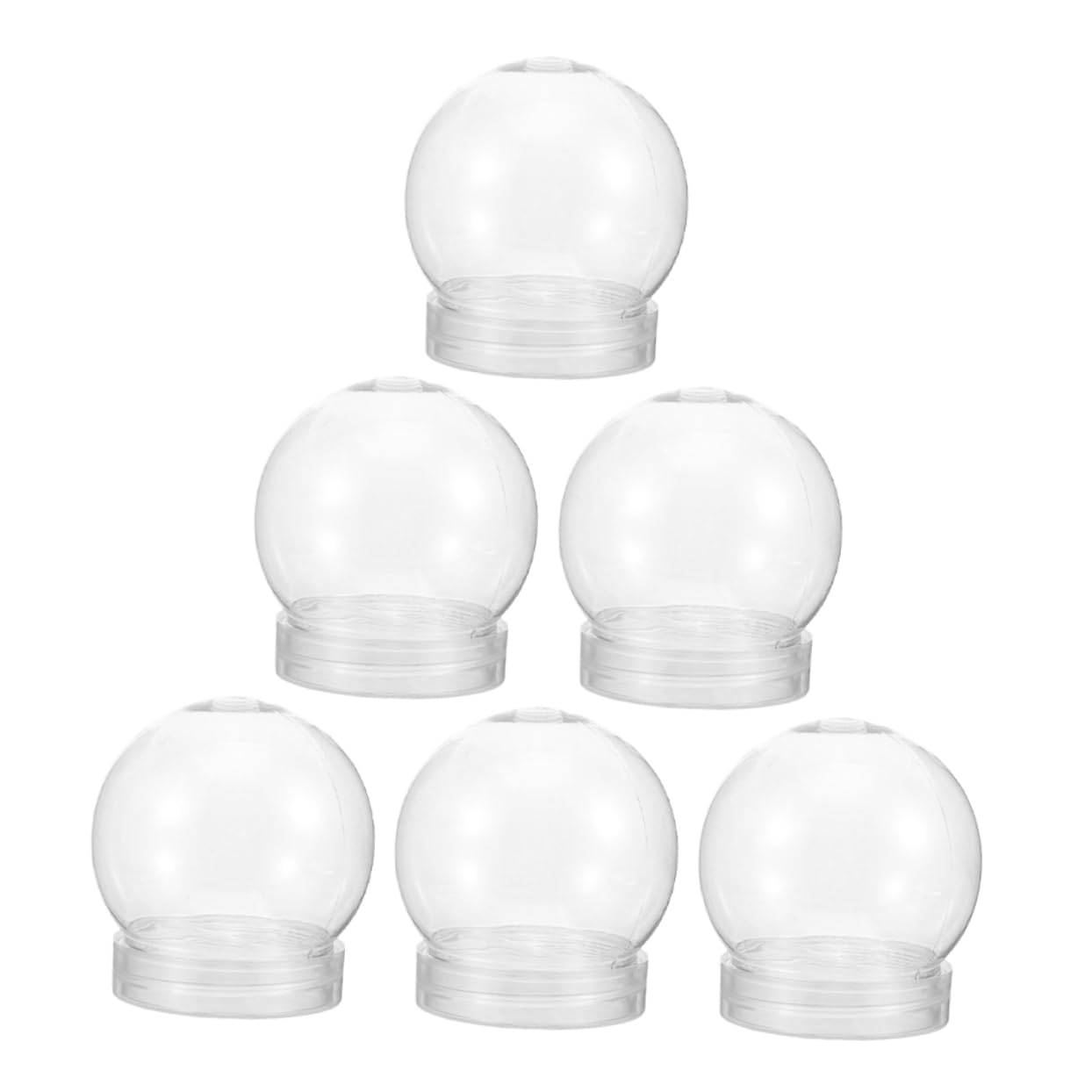 Amosfun 18 Pezzi Palloncino in Plastica Trasparente Globo di Neve di Natale Fai da Te per Bambini Globi di Neve Vuoti per L'Artigianato Globo di Neve Riempibile Barattolo di Globo