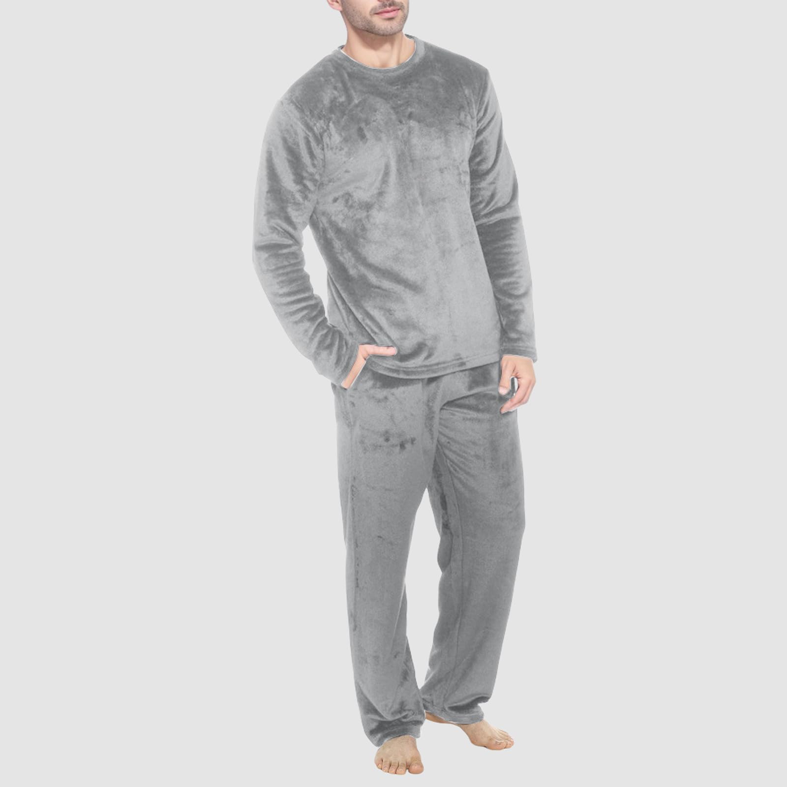 Pigiama Uomo Cotone Completo Morbido Quotidiano | Pigiama Uomo Cotone Morbido, Stile Semplice e Casual, Perfetto Come Homewear Quotidiano