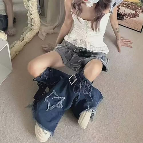 Calentadores punk denims para cubrir piernas con estilo gotik 6