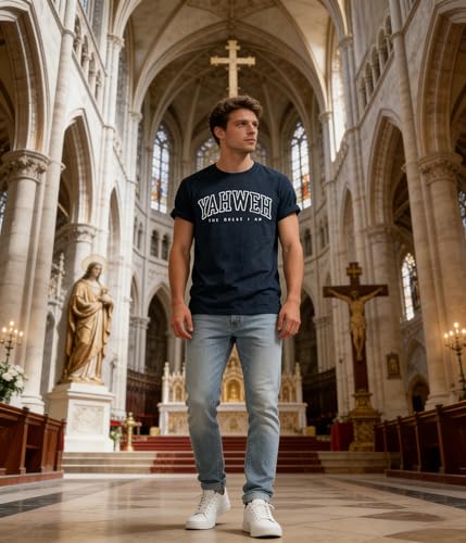 HPWCML Christian Shirts for Men Jesus Shirt Christian T Shirts Religious God Yahweh Faith Shirt Christian Gifts Short Sleeve