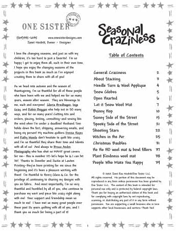 Seasonal Craziness Booklet by Janet Nesbitt