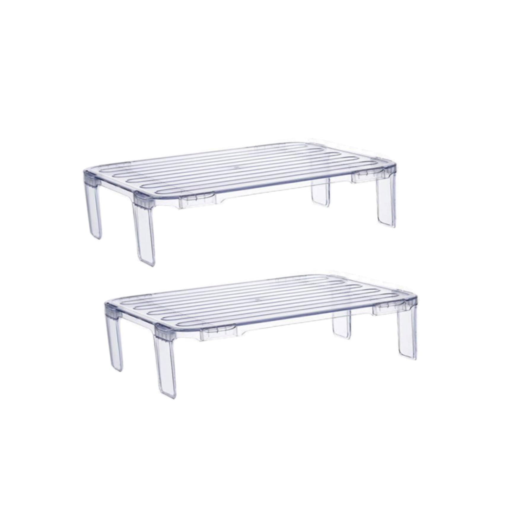 POPETPOP Organizer per Frigorifero Impilabile Trasparente Accessori Cucina Pratici Ripiano per Stoccaggio Armadi e Ristoranti
