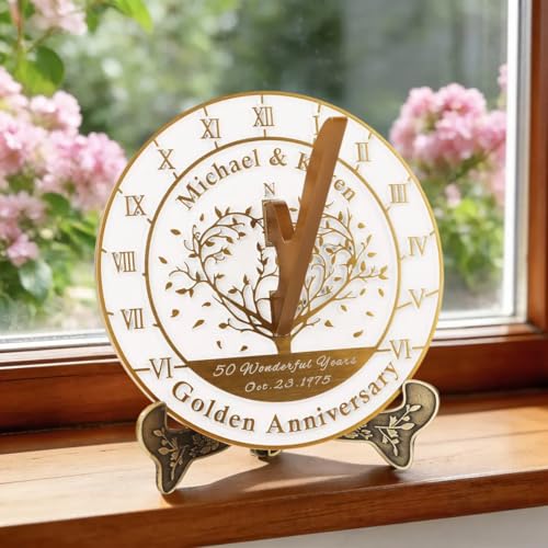 Reloj de sol personalizado para parejas y esposos como regalo de boda de plata de 60 años 4