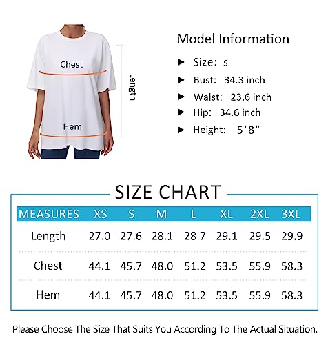 The Gym People Women'S Casual Oversized T-Shirts Summer Crewneck Short Sleeve Workout Basic Tee Tops Black thumb #6