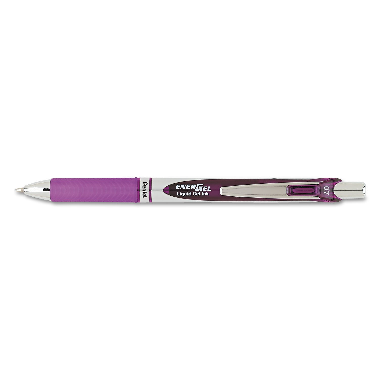 Pentel Gel Pen Retractable Metal Tip 7mm Refill Violet Barrel Ink PENBL77V 5 000