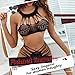 Famstar Sexy Lingerie for Women Naughty Fishnet Lingerie Set Bodysuit Outfits Teddy Erotic Sheer Mesh Lingerie Black