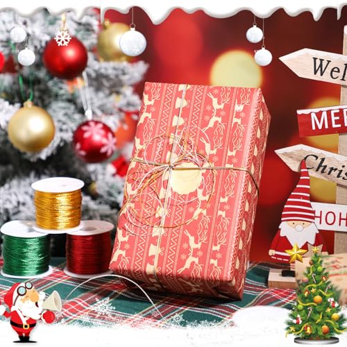 Pengxiaomei METALLIC ORNAMENT STRING Gold Cord Jewelry Thread Colored String For Christmas Tree Ornament Hanging Crafts Making Cord Gift Decoration thumb #3