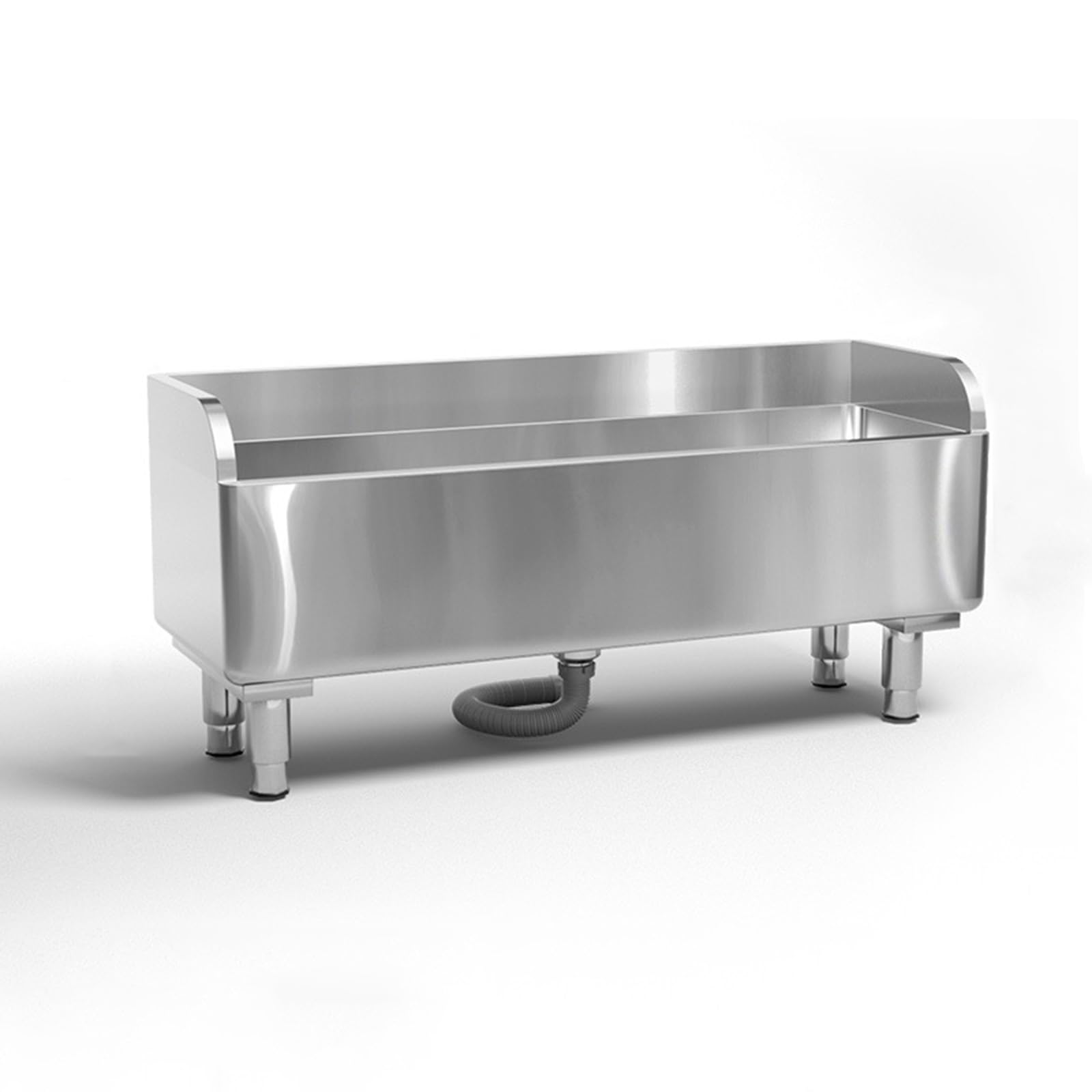 ASerZenith Utility Mop Bucket,Stainless Steel Mop Service Basin,Laundry Room Slop Sink,Commercial Floor Mop Sink,Mop Sink With Drainage For Kitchen Business,Indoor Outdoor Floor-Standing,120Cm/47.2In