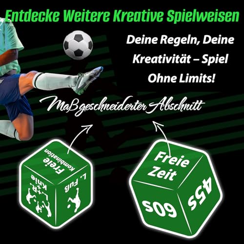 Fußball-Trainingswürfel (2 Stück) - Spaß & tragbare Fußball-Fähigkeiten Trainer Geschenke für Jungen und Mädchen, Jugendliche & Erwachsene, Fußballtraining, großes Geschenk für Fußball-Liebhaber