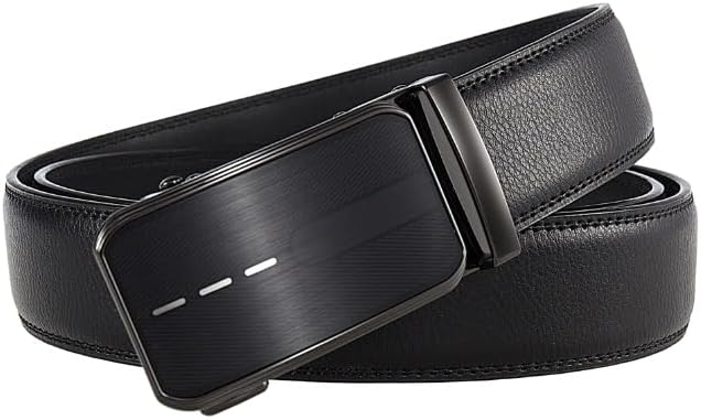 Leather Men's Belt Business Clothing Accessories Alloy Automatic Buckle image 2