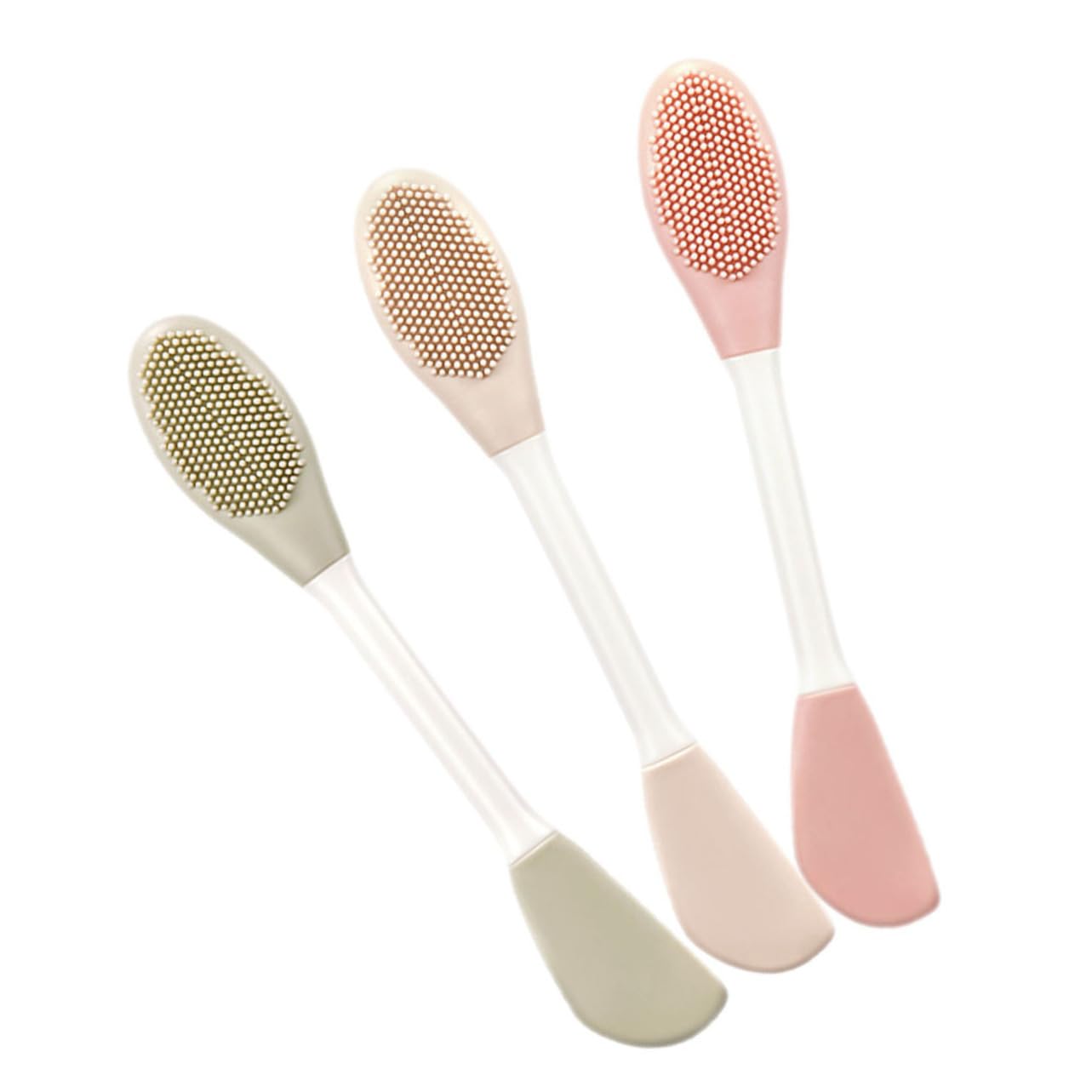 Mikinona Ergonomic Face Mask Brush 2-in-1 Applicator for Mask Scrubber Face Silicone Brush for Skin Care