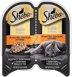 SHEBA PERFECT PORTIONS Soft Wet Cat Food Cuts in Gravy Roasted Chicken Entrée