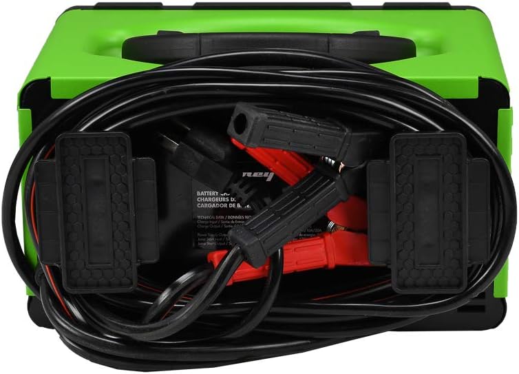 Forney 52750 Battery Charger with cables wrapped for storage