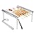 NASHRIO Portable Camping Grill, Folding Compact Stainless Steel Charcoal Barbeque Grill for Picnics, Backpacking, Backyards, Survival