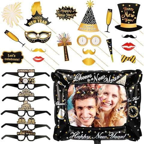 2025 New Year Photo Booth Props Set Cover