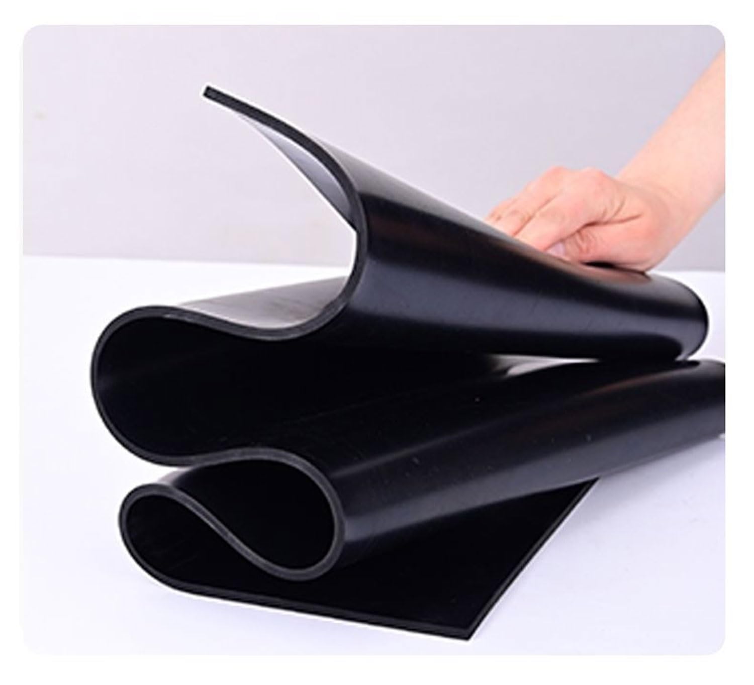 Neopren Gummiplatte Meterware 50cm Breit Schwarz Rolle