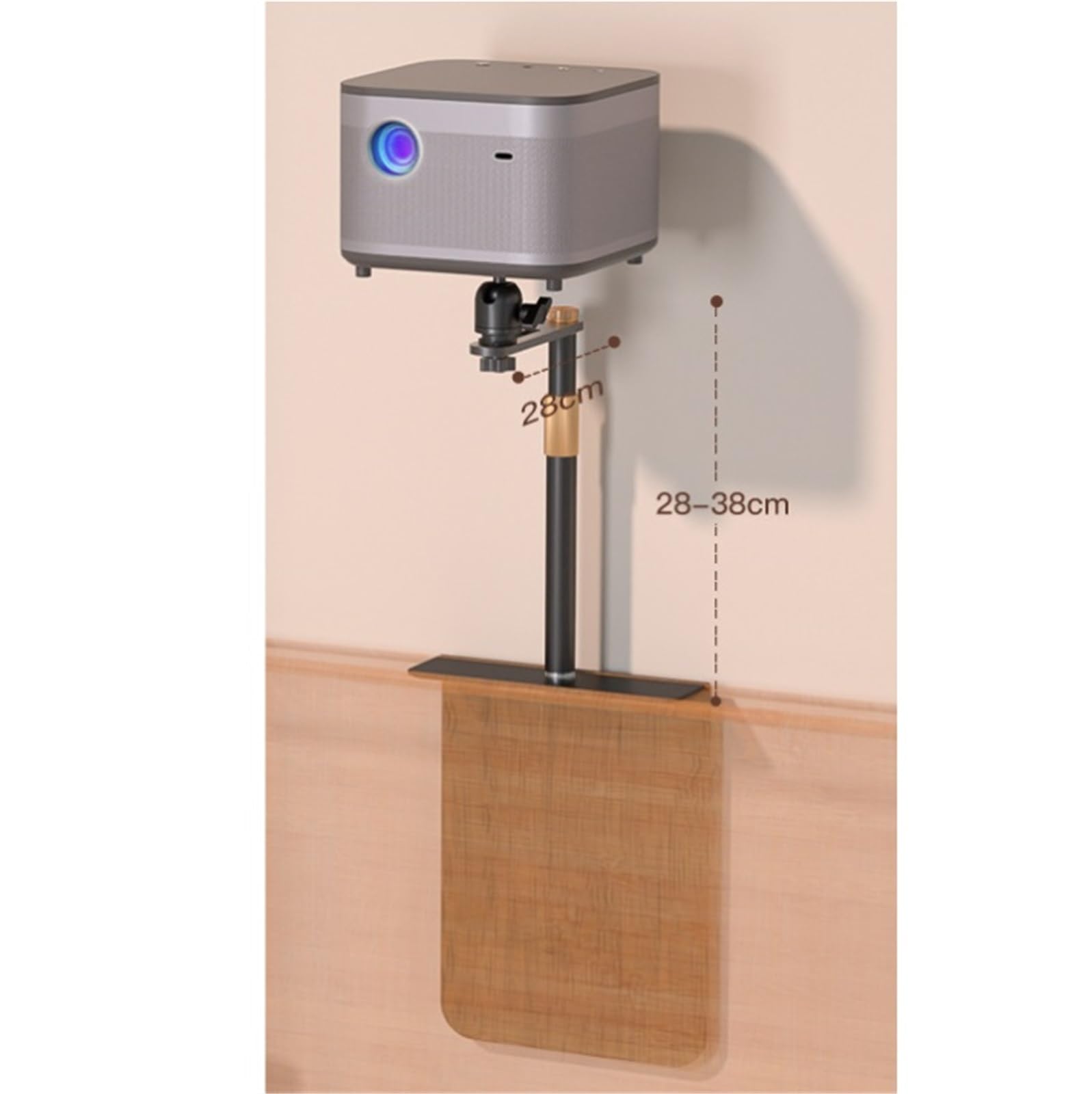 Support Videoprojecteur Support De Projecteur for Canapé-lit, Projecteur Réglable en Hauteur, Projecteur De Chevet Universel Salle de Réunion(Black)