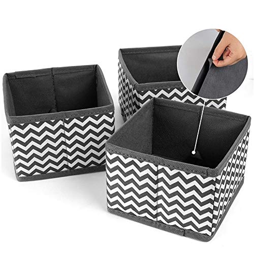 Kommoden-Schubladenteiler aus Stoff, Set aus Kleiderschrank-Organizern, Faltbare Aufbewahrungsbox für Socken, Unterwäsche, BHS, Krawatten, Spielzeug