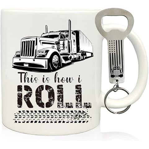 Truck Lover Gifts, This is How I Roll Mug 11 Ounce Ceramic Cover
