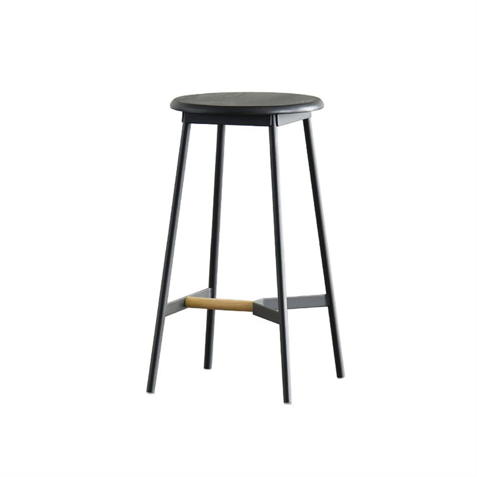 Tabouret de bar en fer forgé au design créatif et dossier haute finition