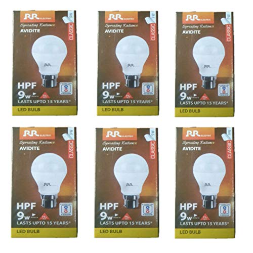 Image of RR ELECTRIC e39 LED Classic AVIDITE Bulb 9 WATT 6 Pieces | White