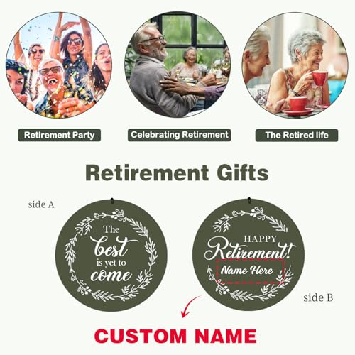 Image of ASTARIN Personalized Wind Chime, Happy Retirement Gifts for Teachers, Nurses, Coworkers