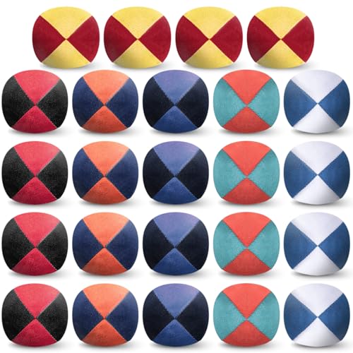 Liliful 24 Pcs 2.56 Inch Footbag Bulk Small Hacky Ball...