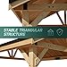 Endark 11x12 FT Solid Spruce Wood Gazebo with Waterproof Asphalt Roof, Outdoor Permanent Hardtop Gazebo Canopy for Patio, Garden, Backyard