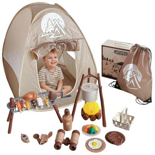 Jouets de camping enfants contre l'ennui : tente et barbecue pour occuper les 3-5 ans