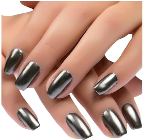IMGDD Black Metallic Nail Polish, Mirror Nail Polish, Quick Dry