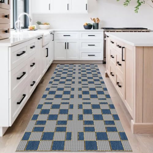 Alfombra de pasillo de 90x140 cm lavable con base antideslizante 4