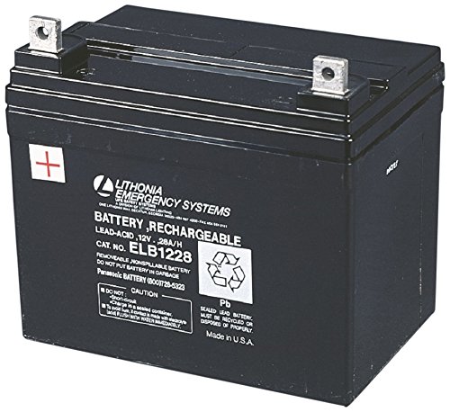 Lithonia Lighting ELB 1228 Lead Calcium Replacement Battery, 12-Volt