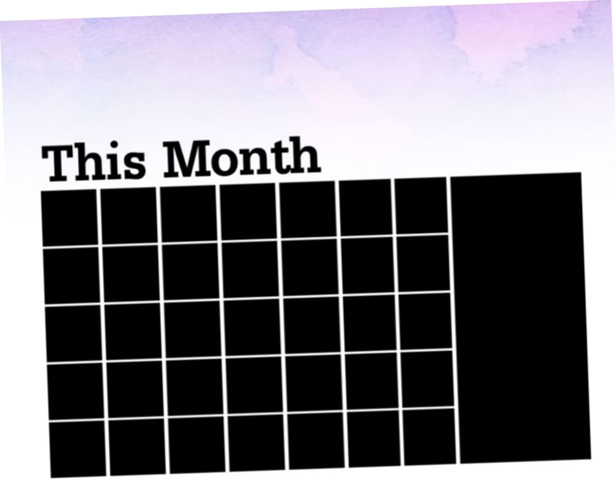 HEMOTON Kindergarten Monthly Planner Wall Sticker Reusable Whiteboard Decal for Home Office School Easy to Apply Self-Adhesive Black Calendar Decor