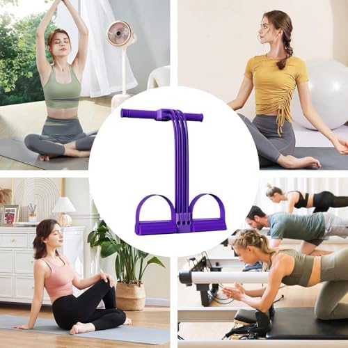 Saplı Pedallı Direnç Bandı | Kondisyon Aleti Egzersiz Ekipmanı,Pedallı Elastik Direnç Bantları | Erkek Kadın Genç Başlangıç Seviyesi Sporcular Vücut Geliştiriciler İçin - Görsel 4