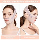 V Maseczki na twarz, Beauty Face Sculpting Sleep Mask V Line Lifting Maska Wielokrotnego użytku Reduktor podwójnego podbródka Pas na szczupłość twarzy na poprawę luźnej skóry twarzy Poprawa morfologii