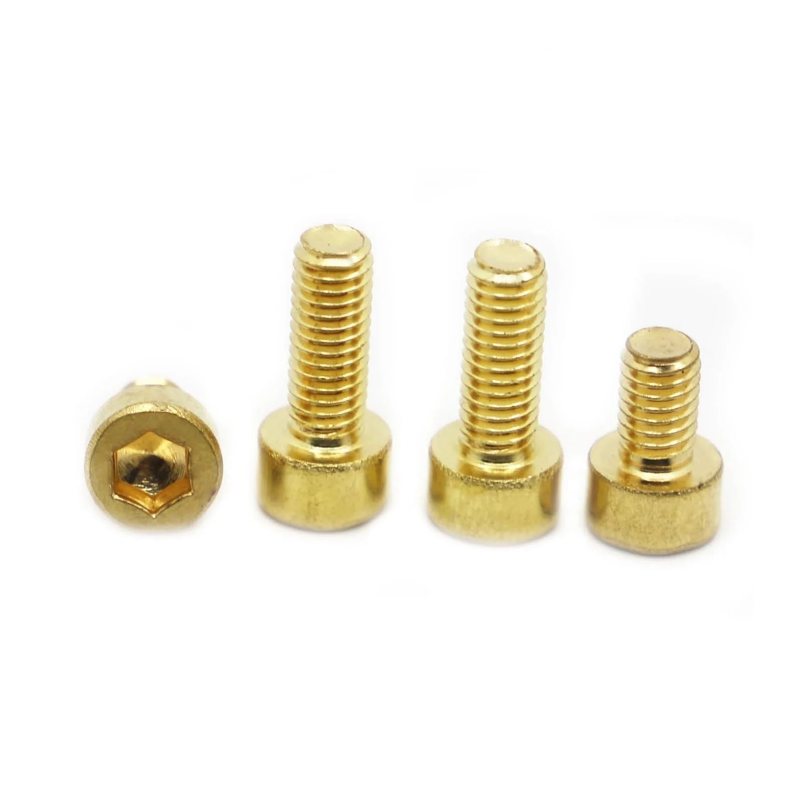 SeroNi DHAEY 1-10pcs M3 M4 M5 M6 M8 M10 Brass Hex Hexagon Socket Cap Head Screws Bolt(16mm,M5 5pcs)